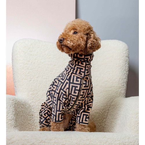 Костюм велюровый с узором Меандр для собак Dogs Bomba D-248