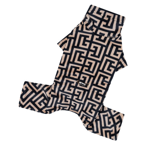 Костюм велюровый с узором Меандр для собак Dogs Bomba D-248