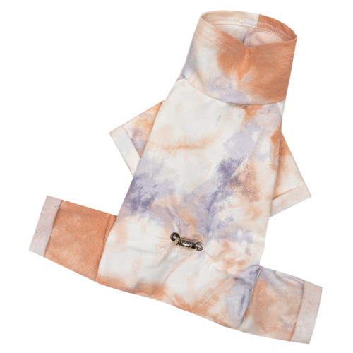 Костюм трикотажный тай-дай персиковый для собак Dogs Bomba D-254