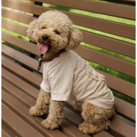 Футболка для собак Рюша серце шампань F-82