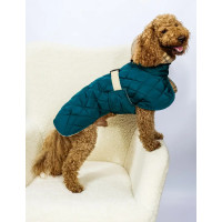 Жилет для собак стьобаний двосторонній смарагд G-112