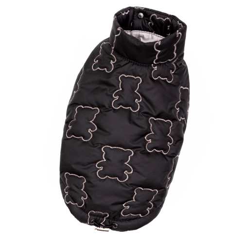 Жилет водоотталкивающий Мишки черный для собак Dogs Bomba G-133