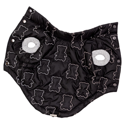 Жилет водоотталкивающий Мишки черный для собак Dogs Bomba G-133