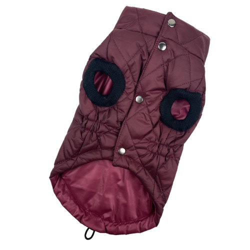 Жилет стьобаний марсала для собак Dogs Bomba G-40