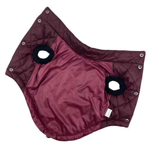 Жилет стьобаний марсала для собак Dogs Bomba G-40