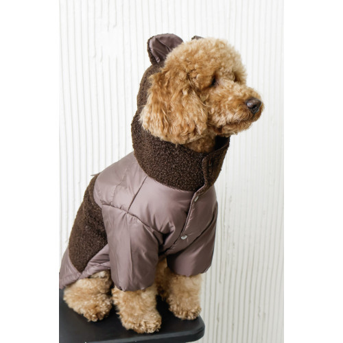 Куртка для собак Teddy шоколадного кольору K-99