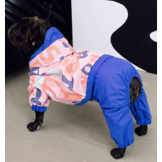 Дождевик с буквами розовый для собак Dogs Bomba M-103