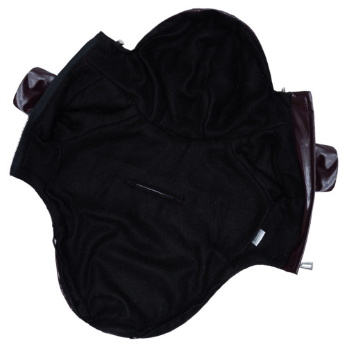 Дождевик Винил на флисе марсала для собак Dogs Bomba M-140