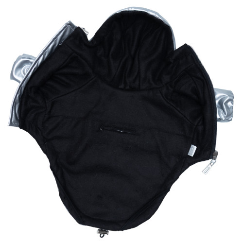 Дождевик Винил на флисе серебристый для собак Dogs Bomba M-141