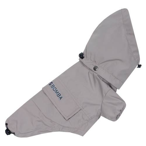 Дождевик-куртка на флисе бежевый для собак Dogs Bomba M-143