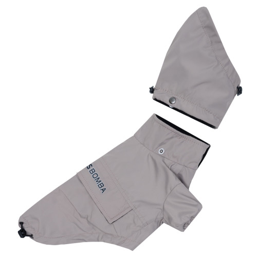 Дождевик-куртка на флисе бежевый для собак Dogs Bomba M-143