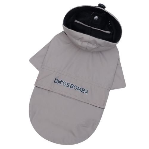 Дождевик-куртка на флисе бежевый для собак Dogs Bomba M-143