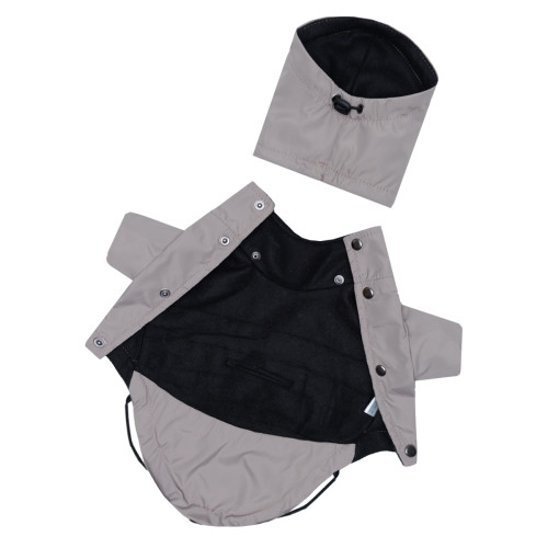 Дождевик-куртка на флисе бежевый для собак Dogs Bomba M-143