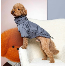 Дождевик-куртка на флисе графит для собак Dogs Bomba M-144
