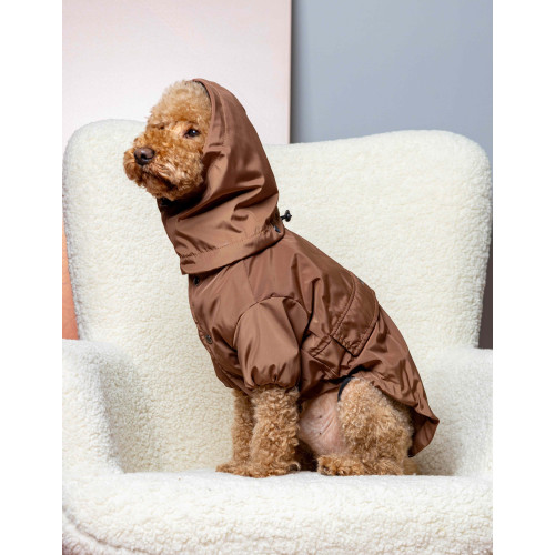 Дождевик-куртка на флисе карамель для собак Dogs Bomba M-145