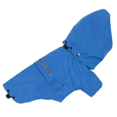 Дождевик-куртка на флисе синий для собак Dogs Bomba M-146