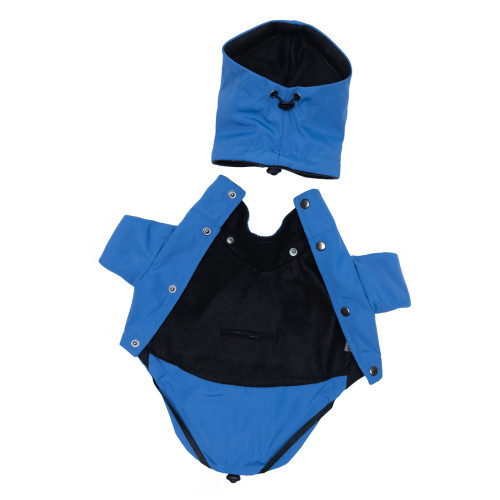 Дождевик-куртка на флисе синий для собак Dogs Bomba M-146