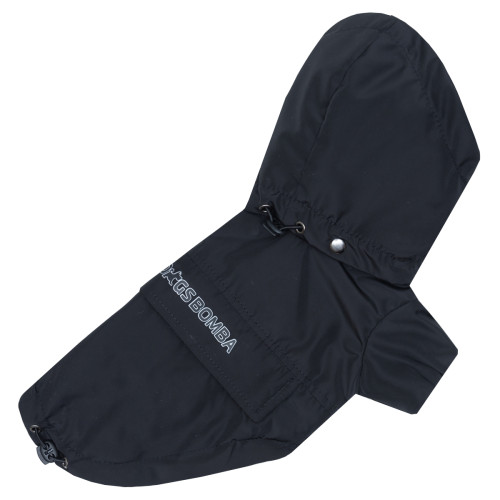 Дождевик-куртка на флисе черный для собак Dogs Bomba M-147