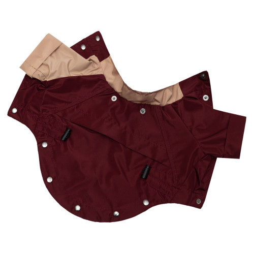 Дождевик-трансформер 3в1 марсала беж для собак Dogs Bomba M-148