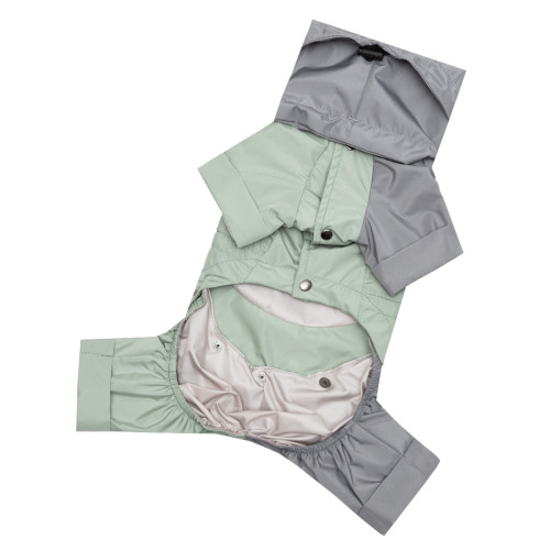 Дождевик-трансформер мята серый для собак Dogs Bomba M-149