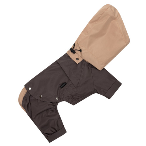 Дождевик-трансформер 3в1 шоколадно-бежевый для собак Dogs Bomba M-150