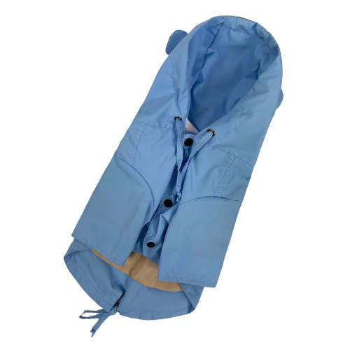 Дощовик парка DB сіро-блакитний для собак Dogs Bomba M-75