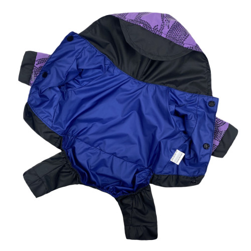 Дощовик з візерунками бузковий для собак Dogs Bomba M-92