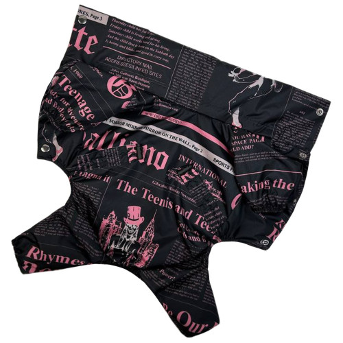 Дождевик со скрытым капюшоном газета розовый для собак Dogs Bomba M-97