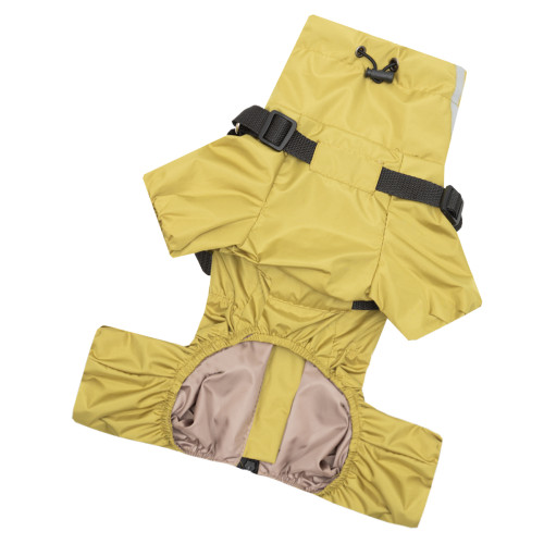 Дощовик зі шлеєю гірчичний для собак Dogs Bomba MS-12