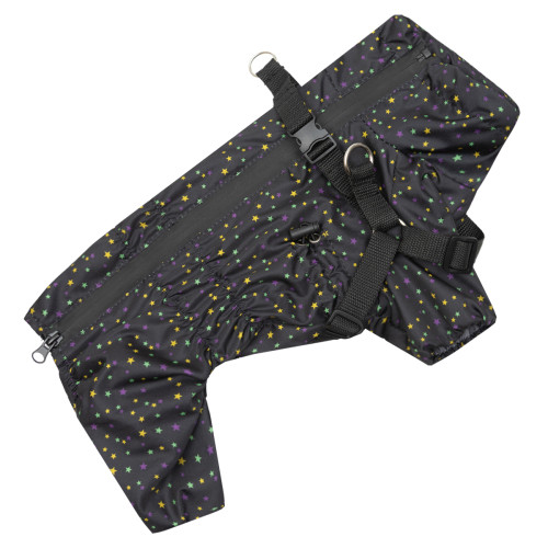 Дощовик зі шлеєю 2 в 1 з візерунком зірки для собак Dogs Bomba MS-13