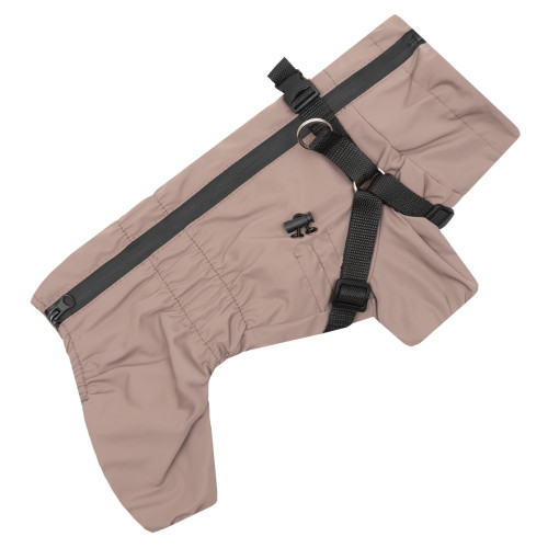 Дощовик зі шлеєю капучино для собак Dogs Bomba MS-14