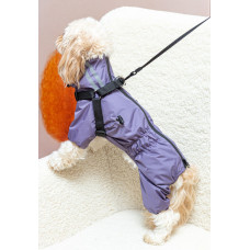 Дощовик зі шлеєю лавандовий для собак Dogs Bomba MS-15