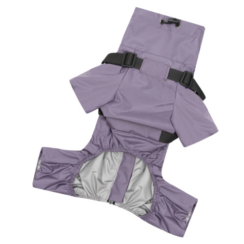 Дощовик зі шлеєю лавандовий для собак Dogs Bomba MS-15