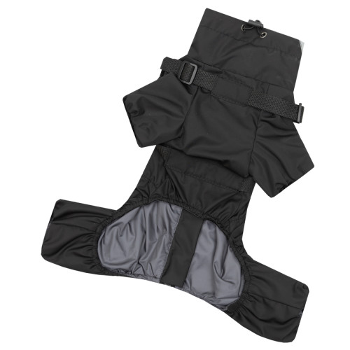 Дощовик зі шлеєю чорний для собак Dogs Bomba MS-16