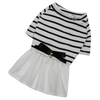 Платье полосатое с белой юбкой для собак Dogs Bomba P-44