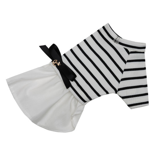 Платье полосатое с белой юбкой для собак Dogs Bomba P-44