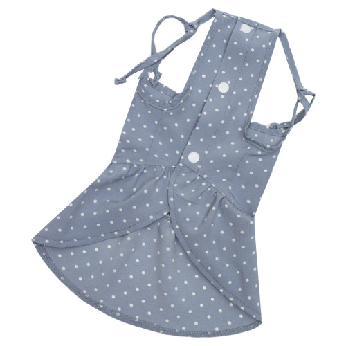 Сарафан горошек голубой для собак Dogs Bomba P-45