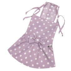 Сарафан в горошек лавандовый для собак Dogs Bomba P-46