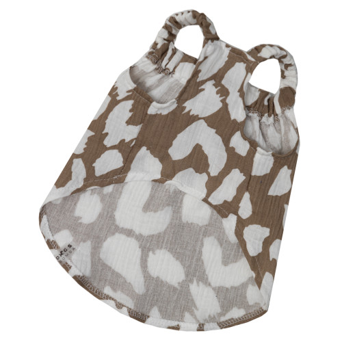 Сарафан муслин молочный шоколад для собак Dogs Bomba P-48