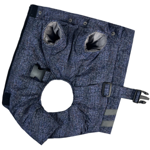 Зимний комбинезон с поясом клетчатый для собак Dogs Bomba R-58