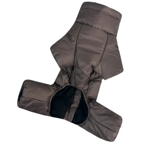 Зимовий комбінезон для собак Comfort шоколадного кольору R-63