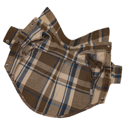 Сорочка картата бежева з синім для собак Dogs Bomba RUB-71