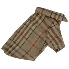 Рубашка клетчатая утепленная бежевая для собак Dogs Bomba RUB-51