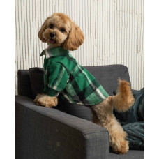 Рубашка клетчатая зеленая для собак Dogs Bomba RUB-52