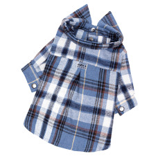 Рубашка в клетку голубая для собак Dogs Bomba RY-65