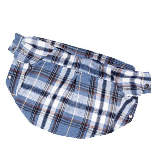 Рубашка в клетку голубая для собак Dogs Bomba RY-65