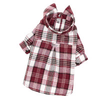 Сорочка картата марсала для собак Dogs Bomba RY-68