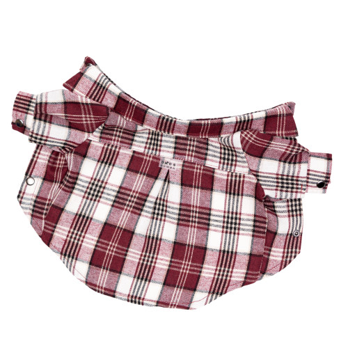 Рубашка в клетку марсала для собак Dogs Bomba RY-68