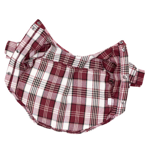 Рубашка в клетку марсала для собак Dogs Bomba RY-68