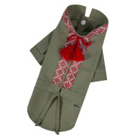 Вишиванка для собак з китицями RUB-50 кольору хакі